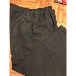 Haggar Black Dress Pants 38 X 31 Pleated Front Cuffed‎ Bottom